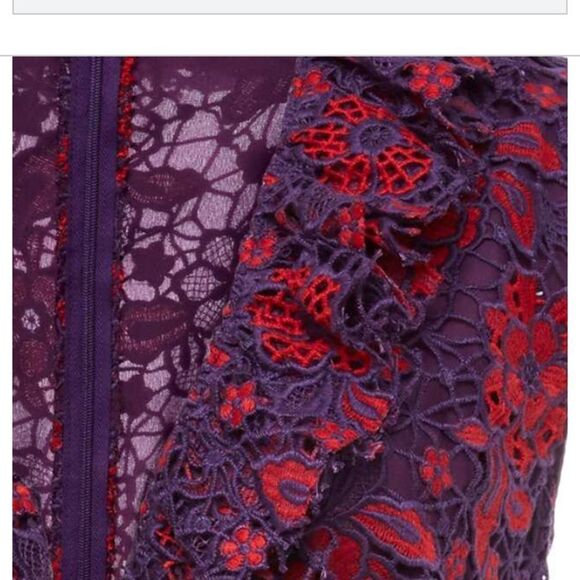 RARE Anna Sui Rouge Floral Embroidery Dress - Picture 15 of 15